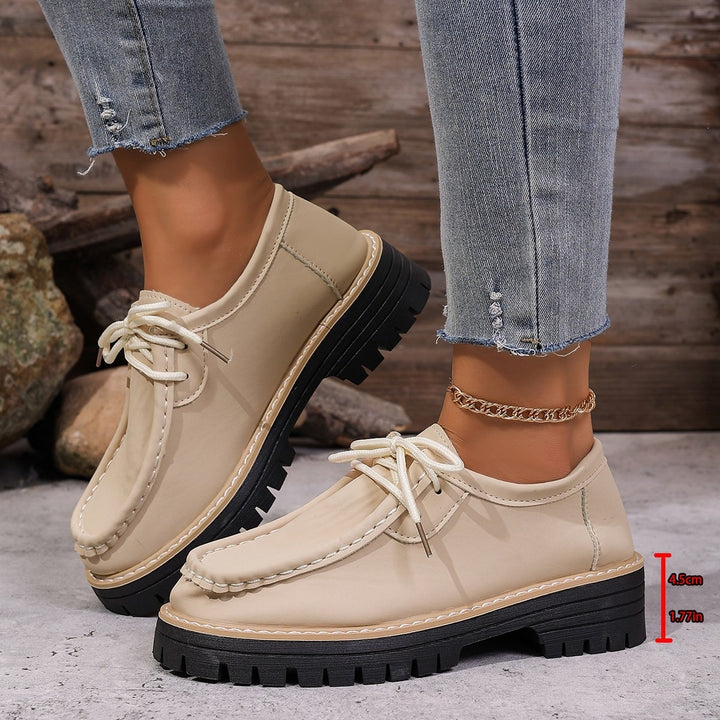 Damen Chunky-Mokassin-Loafer mit profilierter Gummisohle Echoarchiv