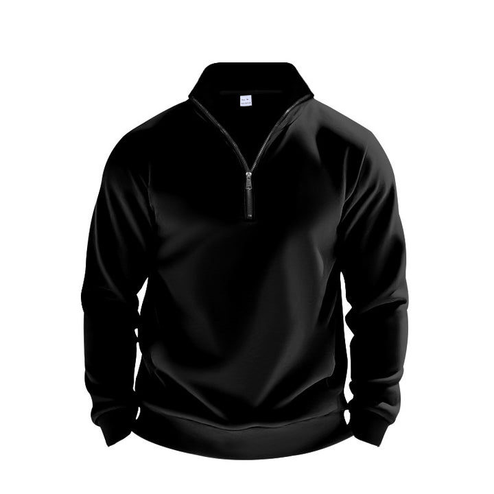 Herren Fleece-Pullover mit halbem Reißverschluss und Komfortbund Echoarchiv