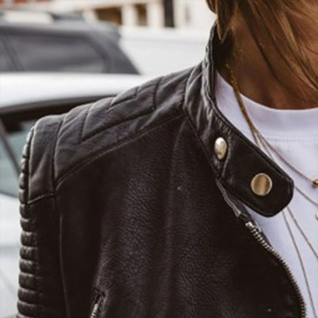 Damen Modische Bikerjacke – Célinea