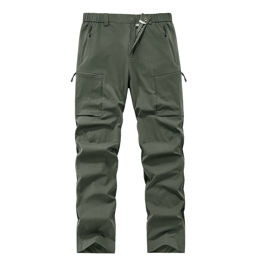 Herren Multifunktionale Cargo-Reisehose mit elastischem Bund, Reißverschlusstaschen und Knieverstärkung Echo Archiv