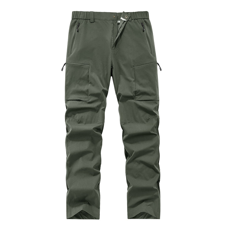 Herren Multifunktionale Cargo-Reisehose mit elastischem Bund, Reißverschlusstaschen und Knieverstärkung Echo Archiv