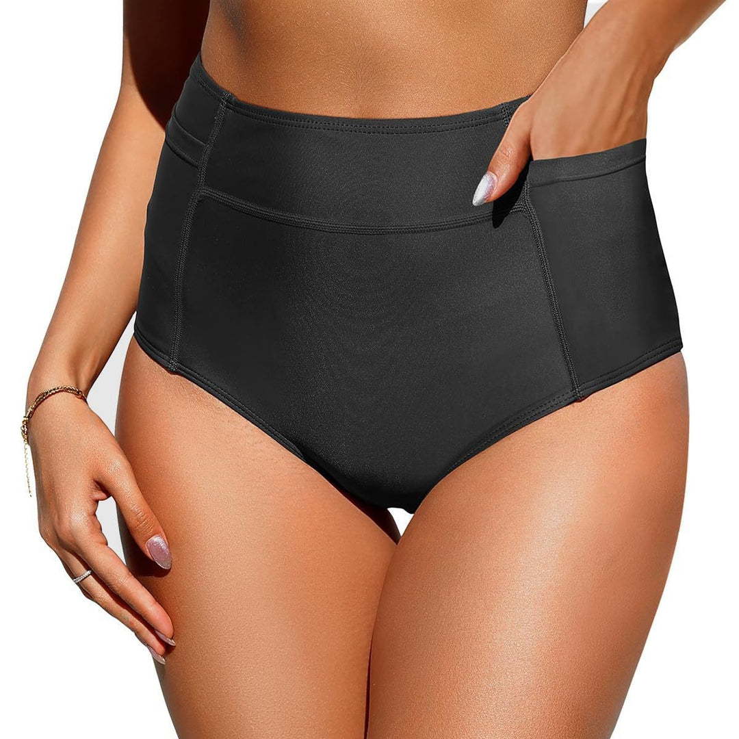 Damen Hochtaillierte Badeshorts Echo Archiv
