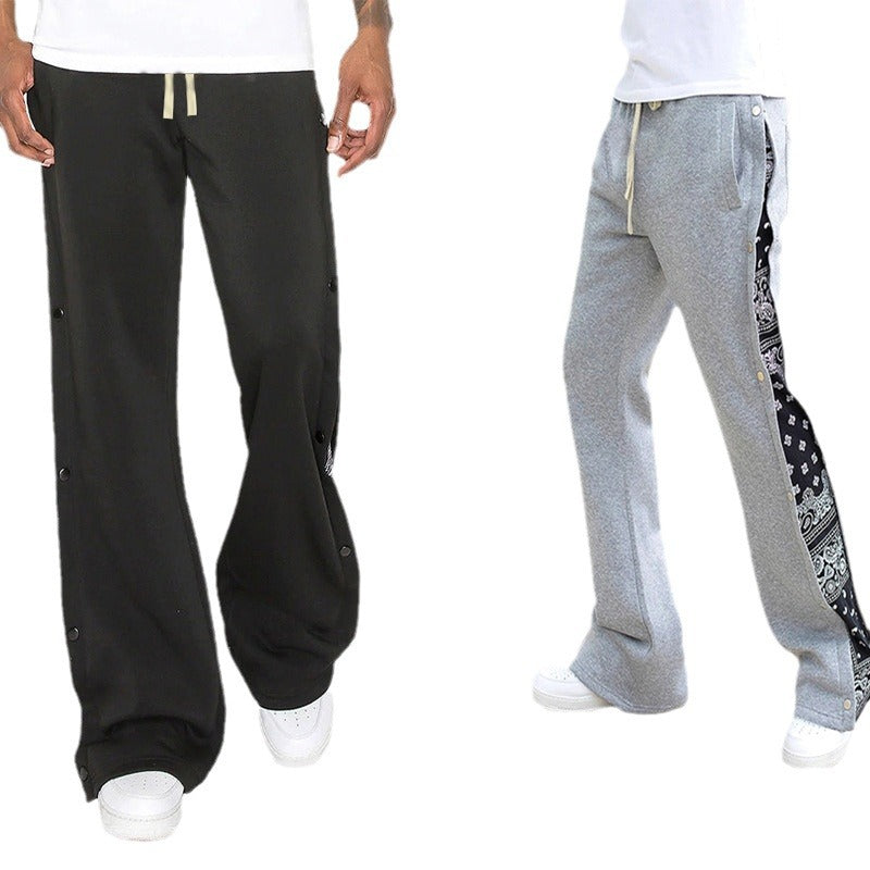 Damen nan Jogginghose mit seitlichen Druckknopfschlitzen und Paisley-Einsatz Echo Archiv