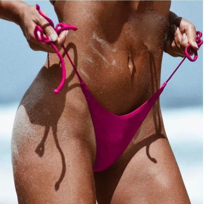 Damen Bikini-Höschen mit ultra-hohem Schnitt und verstellbaren Trägern Echo Archiv