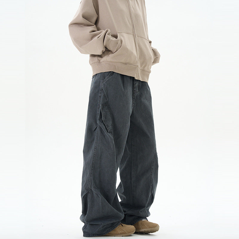 Herren Locker fallende Paneel-Cargo-Baggyhose im Workwear-Stil Echo Archiv