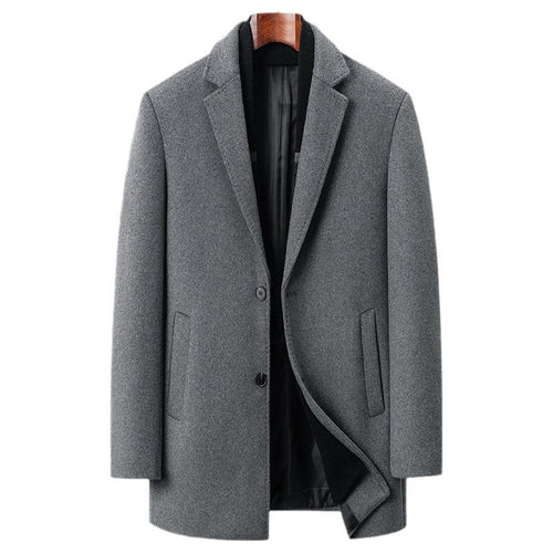 Herren Eleganter Wollmantel mit modernem Schnitt Echoarchiv