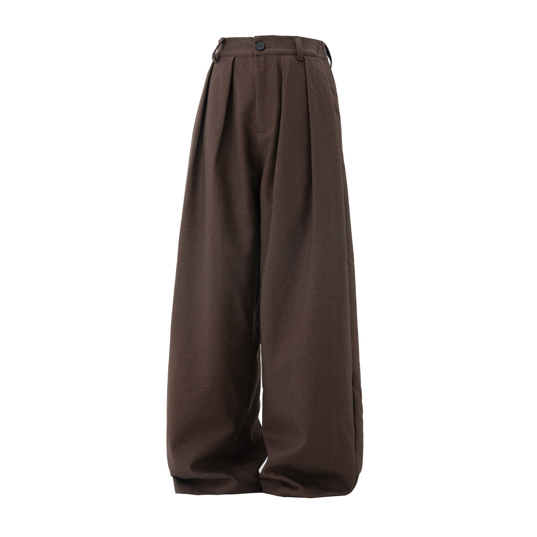 Damen Weite Hochtaillierte Palazzohose mit Bundfalten und Ballonbein Echo Archiv