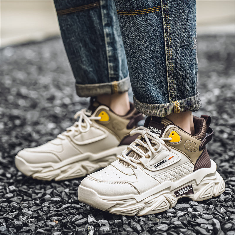 Unisex markante Chunky-Sneaker mit gesteppter Seitenpartie, Kunstleder-Overlays und profiliertem Offroad-Sohlenprofil – Norré