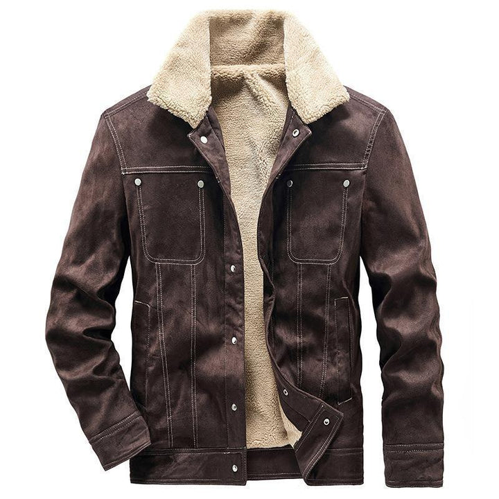 Herren Wildlederoptik Truckerjacke mit Teddyfutter Echo Archiv