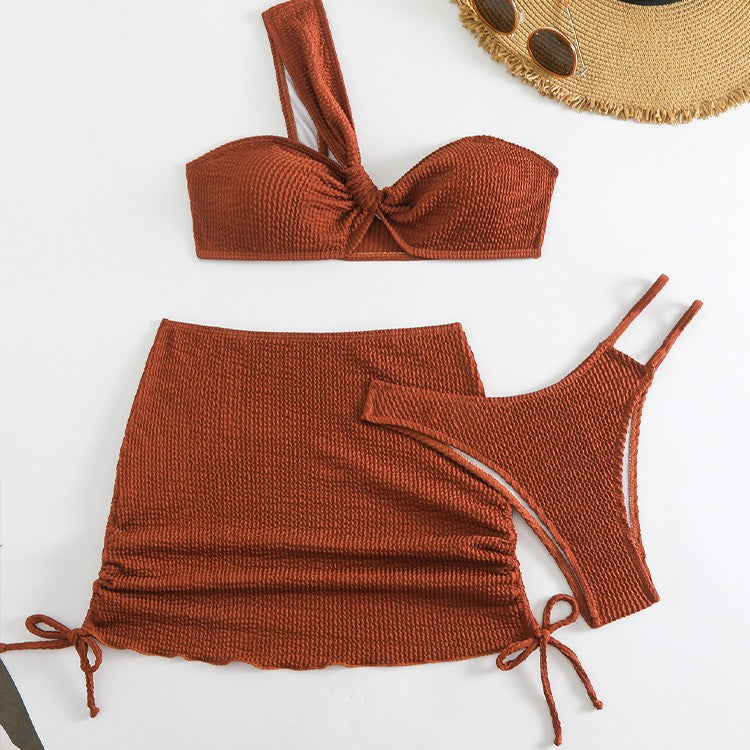Damen Bikinis mit Raffungen und Trägershorts Echo Archiv