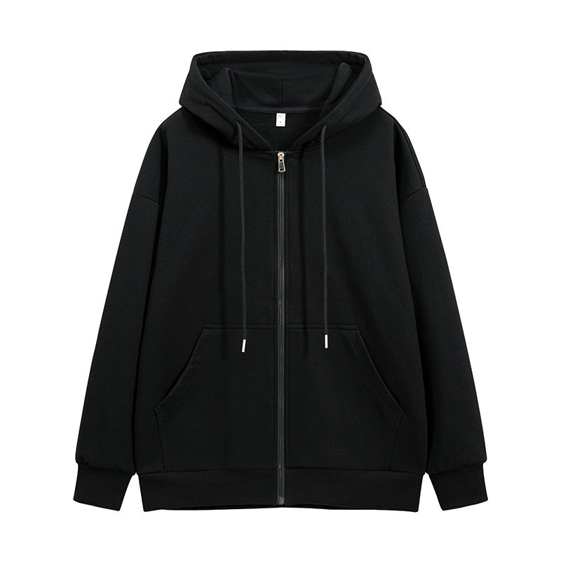 Unisex Oversize Kapuzen-Sweatjacke mit durchgehendem Reißverschluss, Kängurutaschen und gerippten Bündchen Echo Archiv
