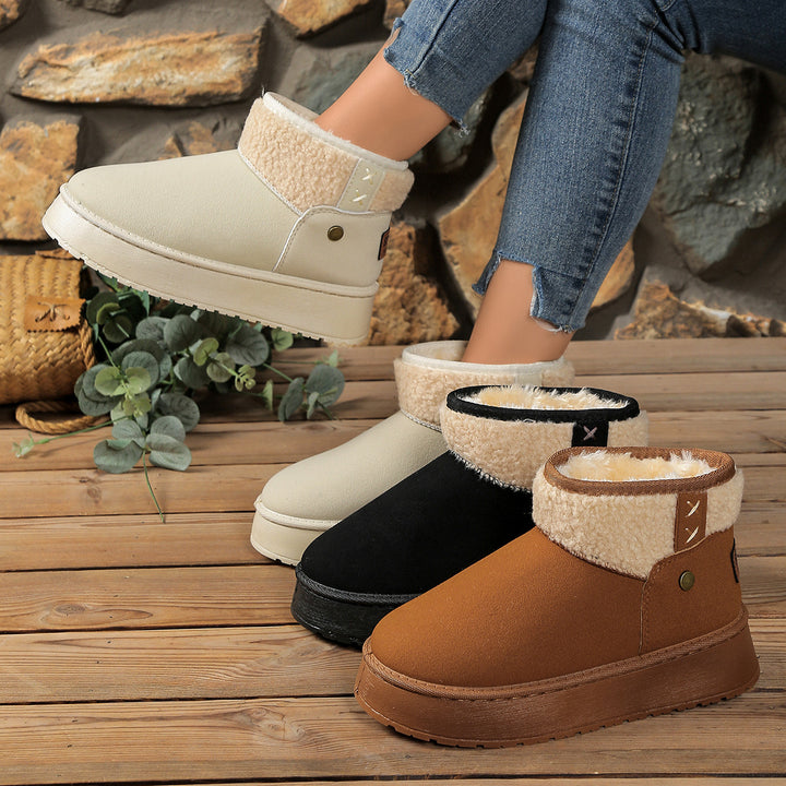 Damen Gefütterte Plateau‑Winterboots mit Teddyfutter und Slip‑On‑Schaft Echo Archiv