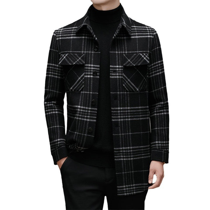 Herren gesteppte Flanelljacke mit Karomuster und praktischen Taschen Echoarchiv
