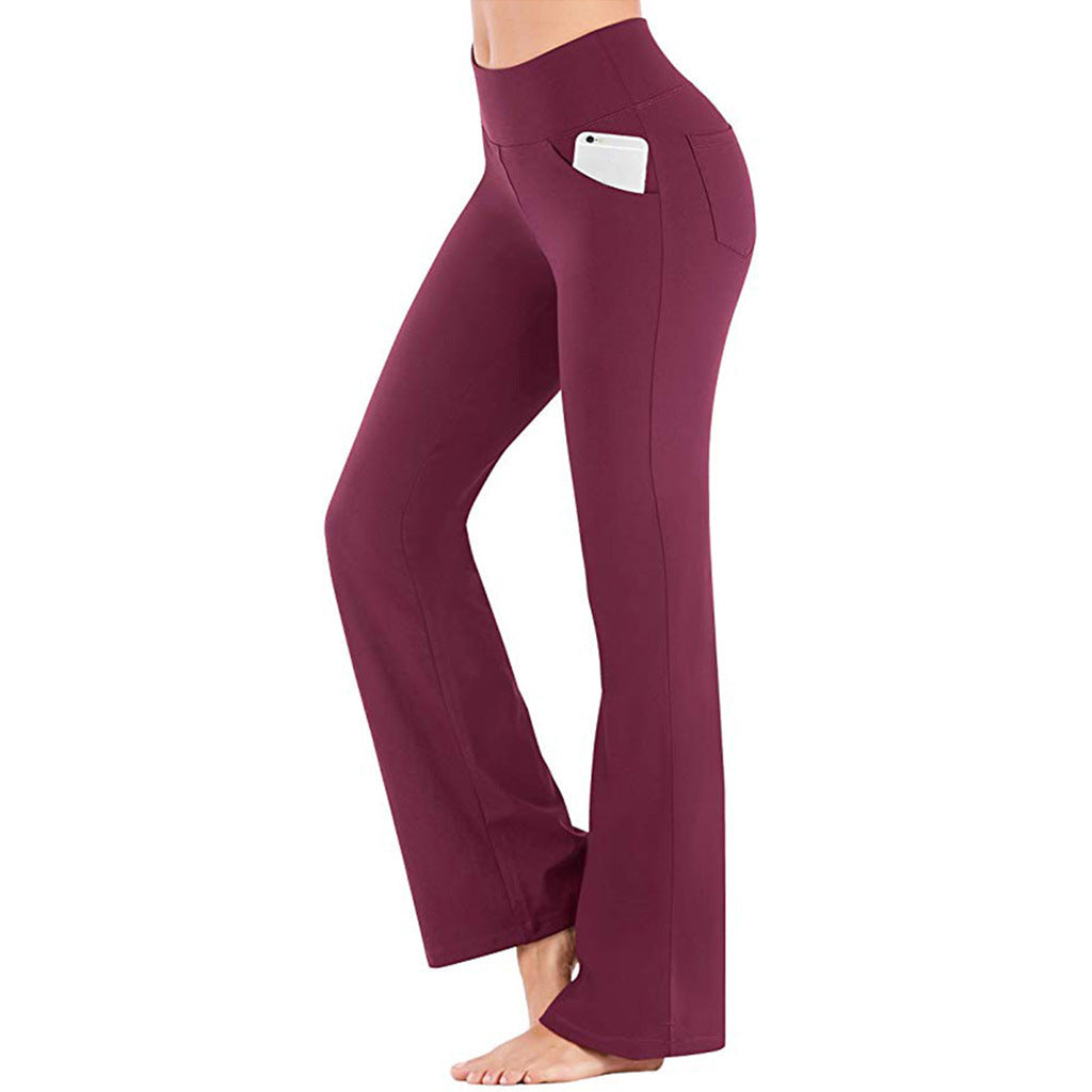Damen nan ausgestellte Highwaist Yogahose mit seitlicher Handytasche und formendem Komfortbund Echo Archiv