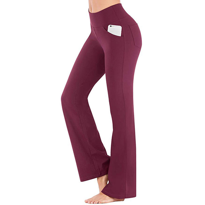 Damen nan ausgestellte Highwaist Yogahose mit seitlicher Handytasche und formendem Komfortbund Echo Archiv