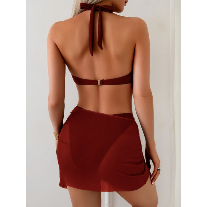 Damen Bikini-Set mit modischen Verzierungen und Wickelrock Echo Archiv