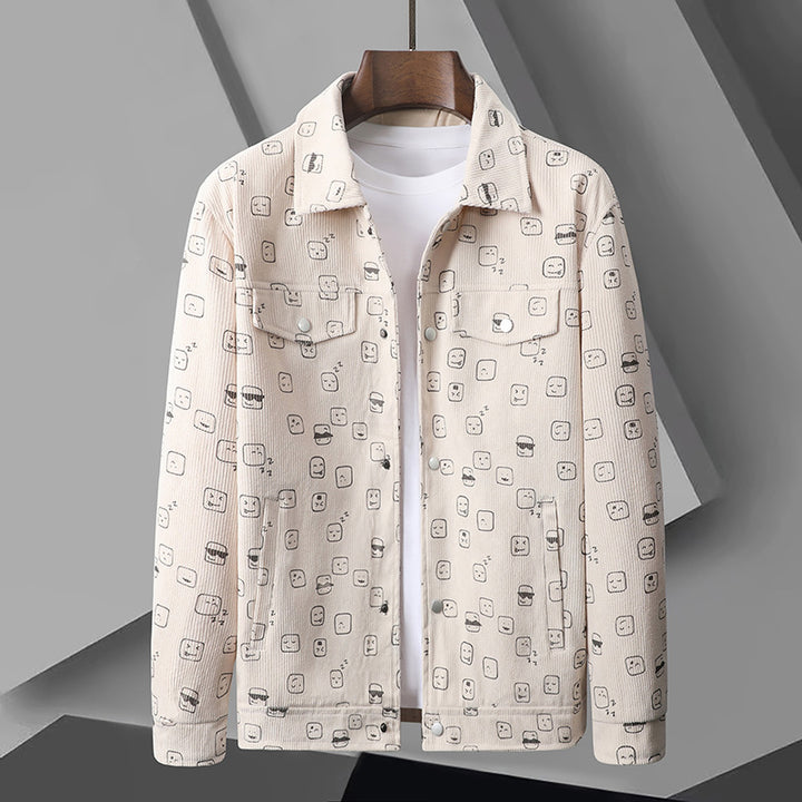 Herren Modische Utility-Jacke mit aufgesetzten Taschen Echo Archiv