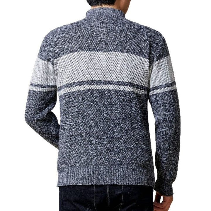 Herren Strickjacke mit modernem Zipper und strukturiertem Design Echoarchiv