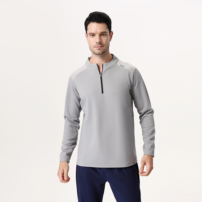 Herren sportliches Langarmshirt mit Belüftungsreißverschluss Echoarchiv