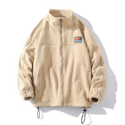 Herren Fleecejacke mit hohem Kragen und praktischen Taschen Echoarchiv