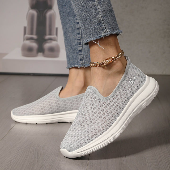 Damen nan ultraleichter Strick-Schlupfschuh mit nahtlosem Obermaterial, gepolsterter Komfortsohle und flexibler Laufsohle Echo Archiv