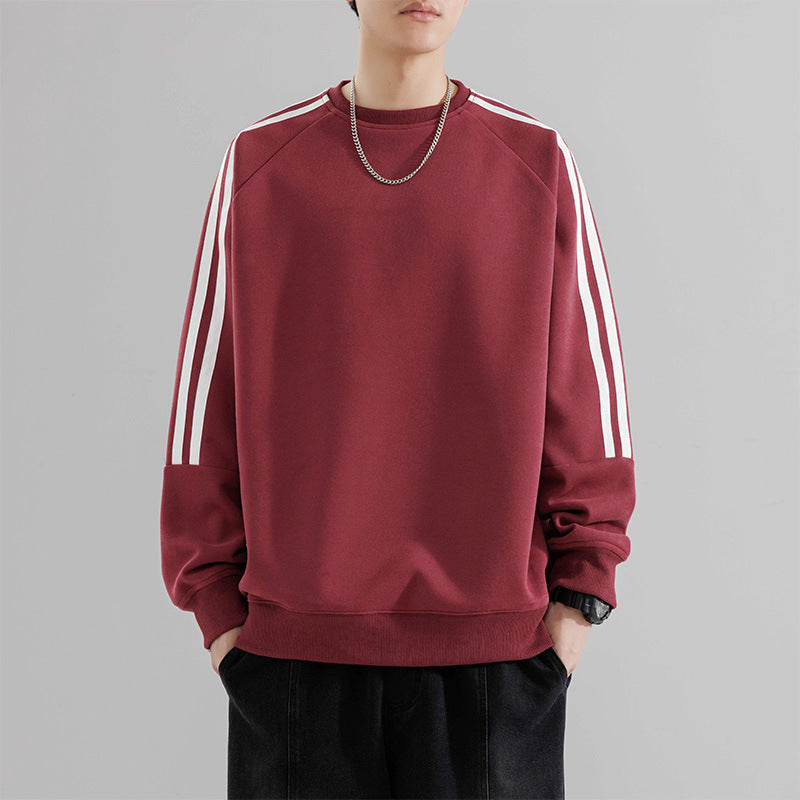 Herren sportliches Sweatshirt mit Raglanärmeln und stylischen Streifen Echoarchiv