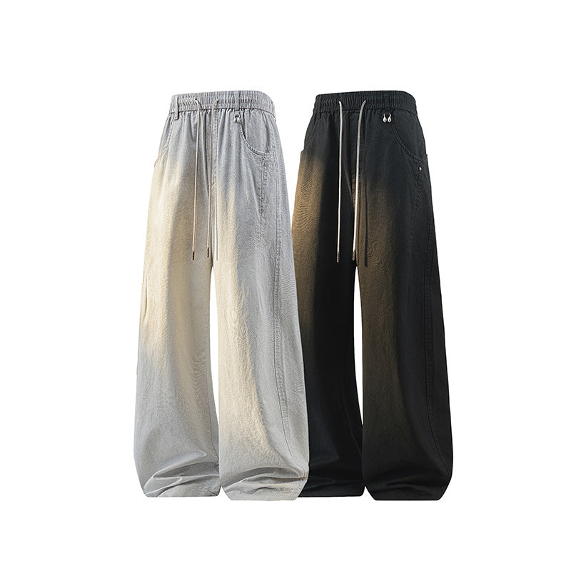 Damen Weite Baumwollmix-Hose im Baggy-Cut mit Tunnelzug und Oversized-Bein Echo Archiv