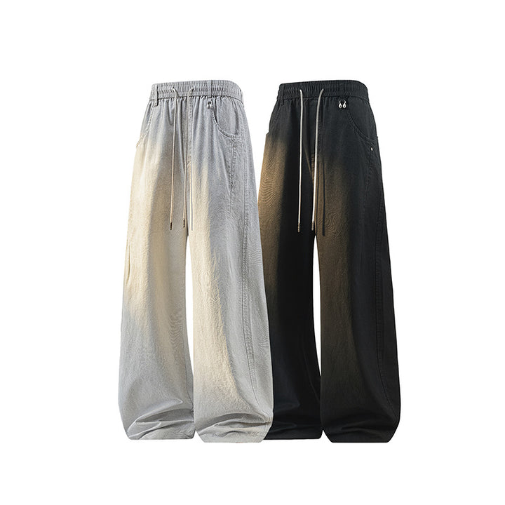 Damen Weite Baumwollmix-Hose im Baggy-Cut mit Tunnelzug und Oversized-Bein Echo Archiv