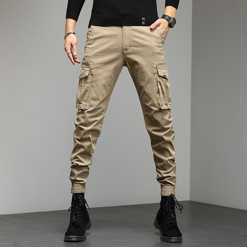 Herren stylische Cargohose mit elastischem Bund und praktischen Taschen Echoarchiv