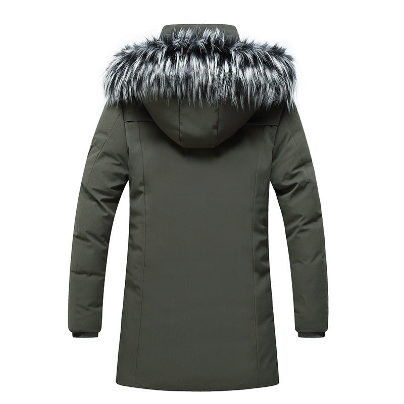 Herren Parka mit Kunstfellkapuze und thermischer Isolierung sowie Multifunktions-Taschen Echoarchiv