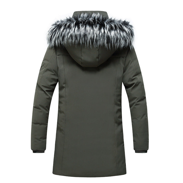 Herren Parka mit Kunstfellkapuze und thermischer Isolierung sowie Multifunktions-Taschen Echoarchiv