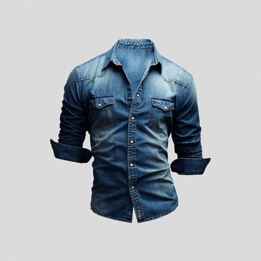 Herren Klassisches Denim Hemd – Arvello