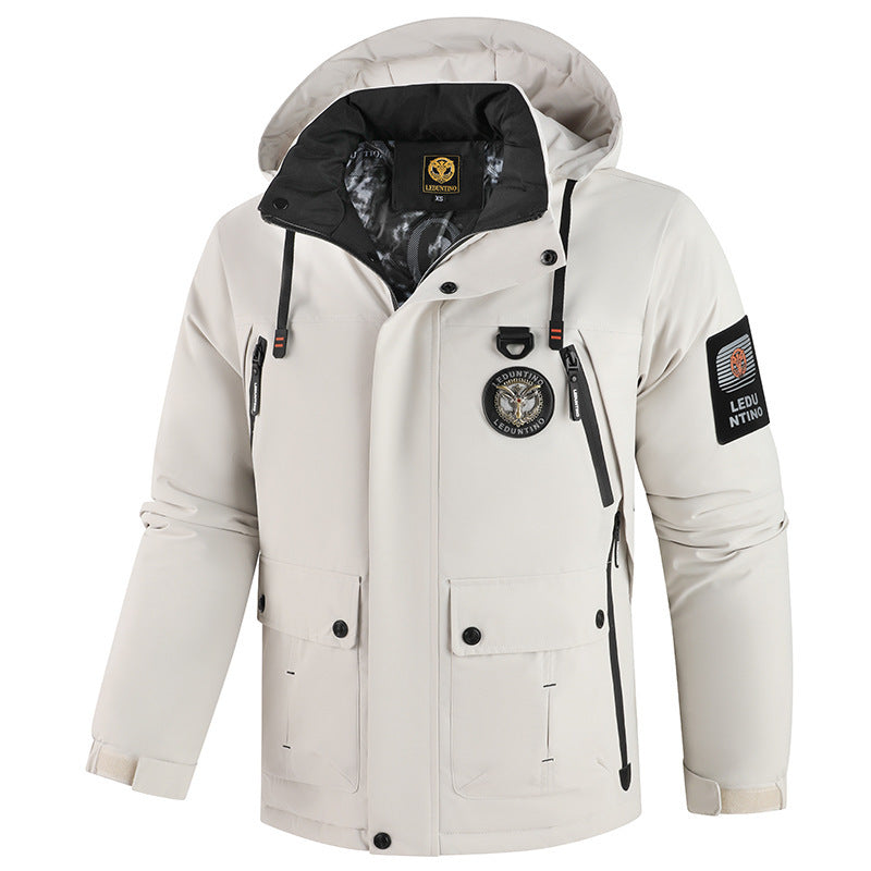 Herren nan urbaner Softshell-Parka mit abnehmbarer Kapuze, verdecktem Zweiwege-Reißverschluss und atmungsaktiver Thermofütterung Echo Archiv