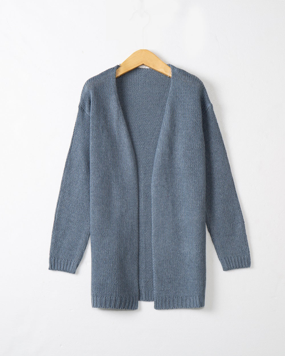 Damen Longline Strickcardigan ohne Verschluss mit offener Front und feiner Rippkante Echo Archiv