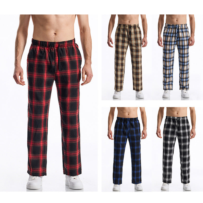 Herren bequeme Freizeithose mit Karomuster Echoarchiv