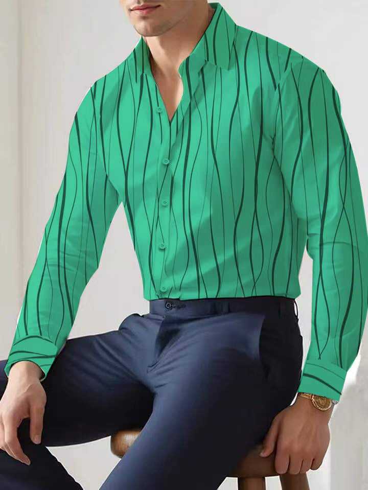 Herren elegante Hemden mit modernen Streifen Echoarchiv