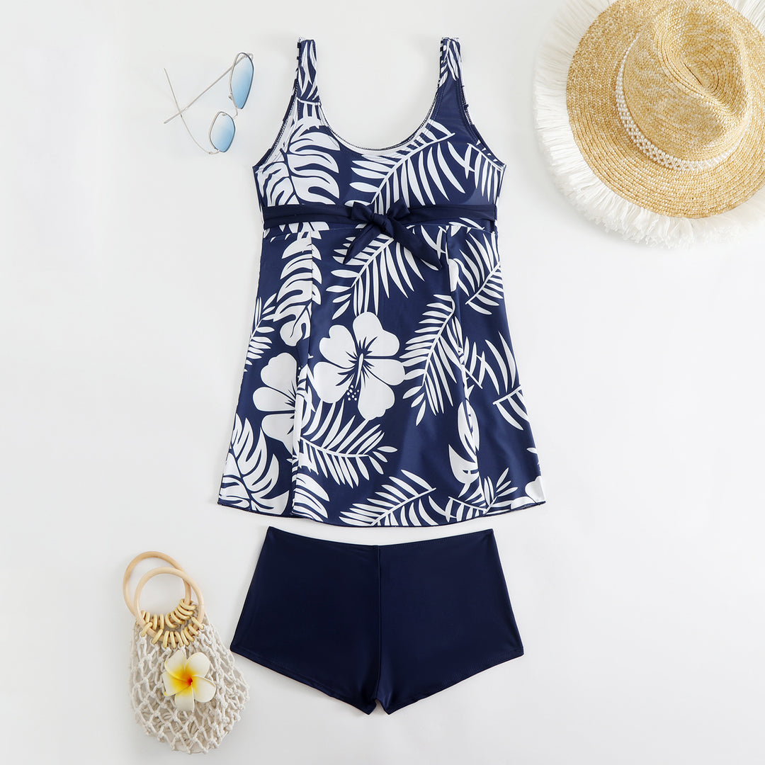 Damen nan Tankini-Set mit tailliertem Empire-Top und hochgeschnittener Badeshorts Echo Archiv