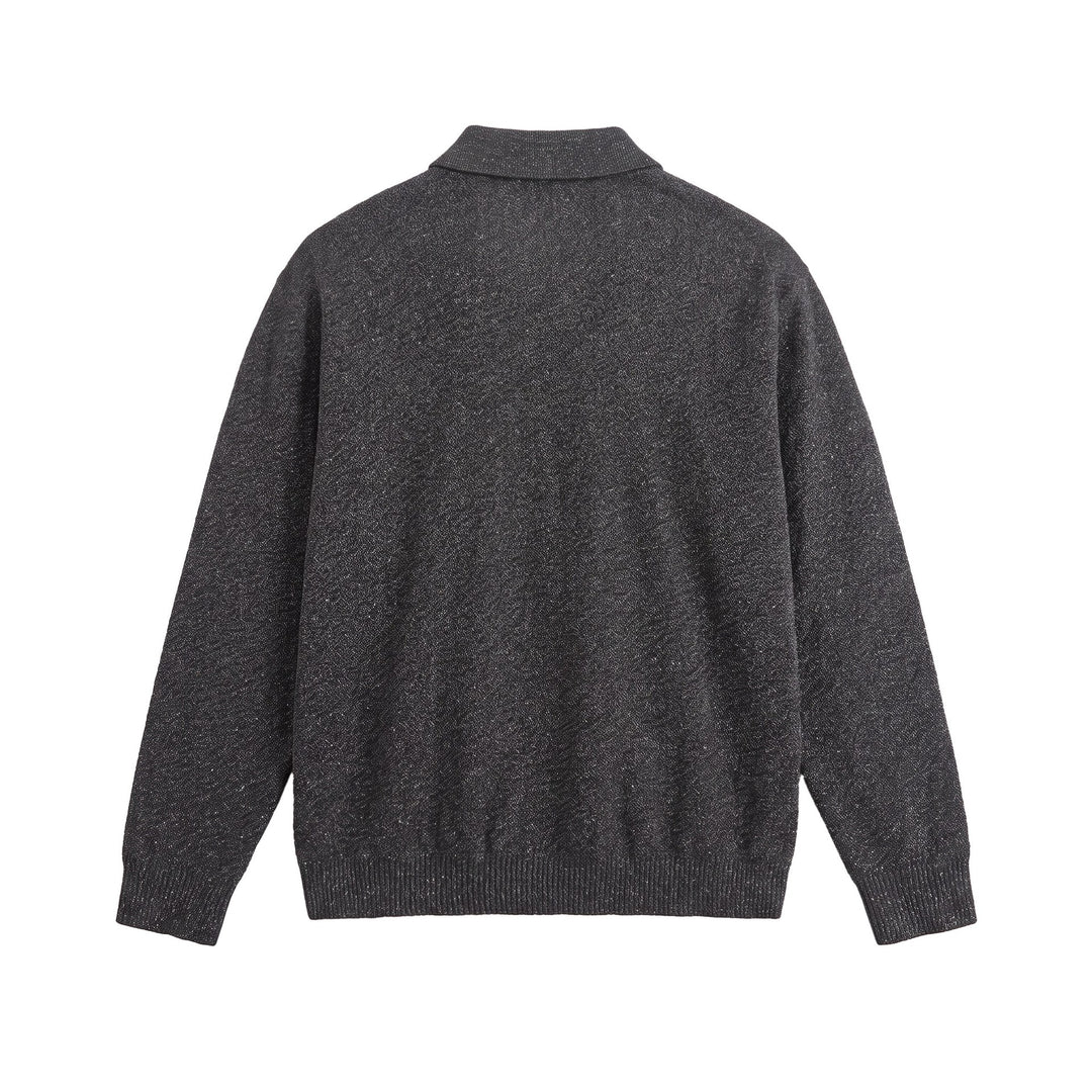 Herren Strick-Poloshirt mit strukturiertem Garn und relaxed Fit Echoarchiv