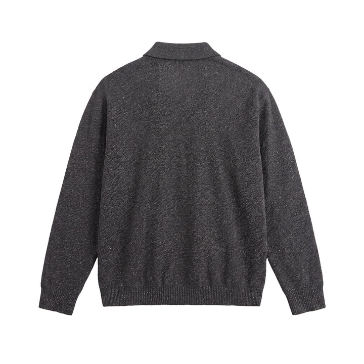 Herren Strick-Poloshirt mit strukturiertem Garn und relaxed Fit Echoarchiv