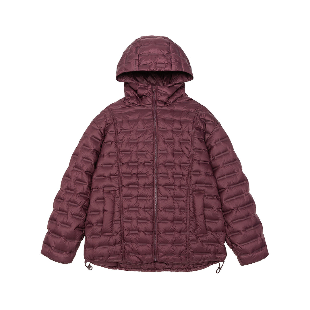 Herren Ultraleichte Stepp-Isolationsjacke mit Kapuze und verstellbarem Saum Echoarchiv