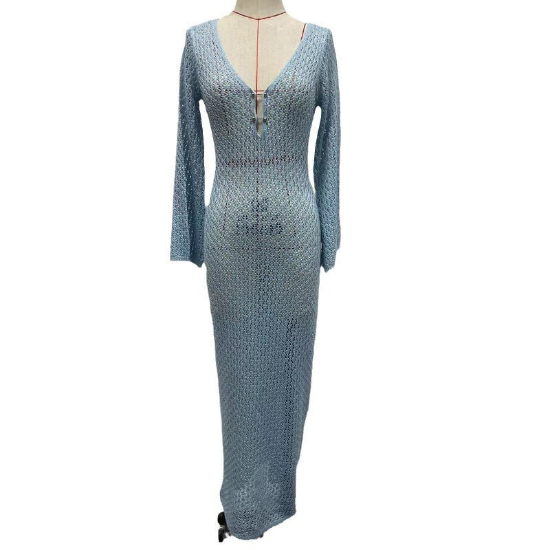 Damen elegantes Häkelkleid mit tiefem Ausschnitt Echo Archiv