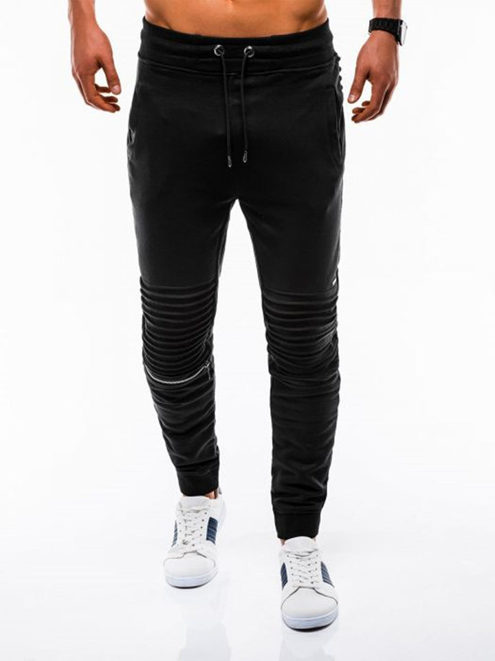 Herren Jogginghose mit modischem Rippdesign und elastischem Bund Echoarchiv