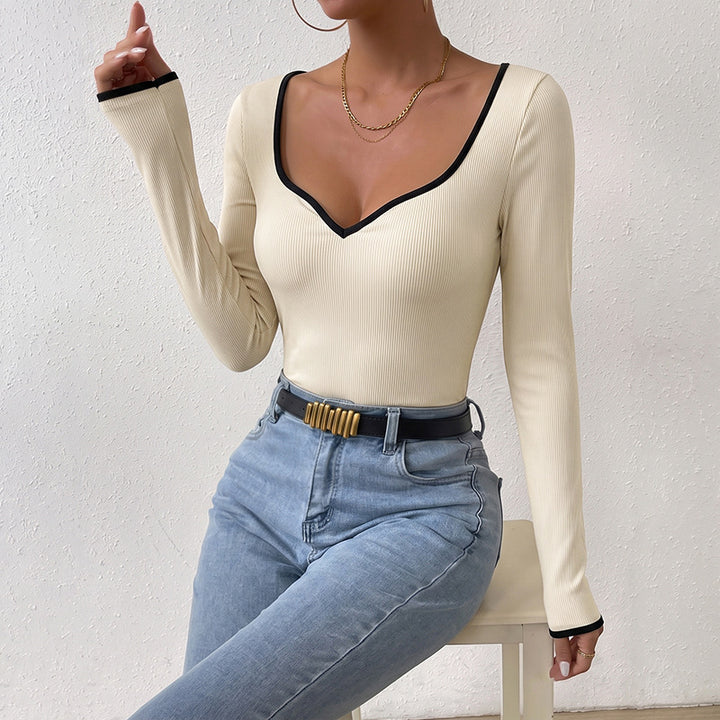 Damen Moderner Body mit V-Ausschnitt Echo Archiv