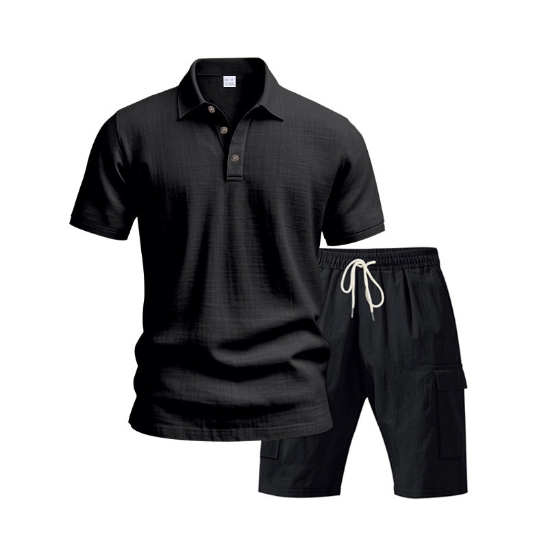 Herren Freizeit-Set mit atmungsaktivem Polo-Shirt und komfortablen Shorts Echoarchiv