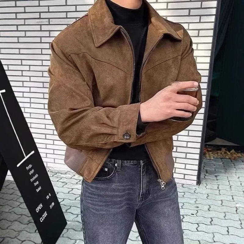 Herren lässige Overshirt-Jacke mit robustem Reißverschluss und praktischen Taschen Echoarchiv