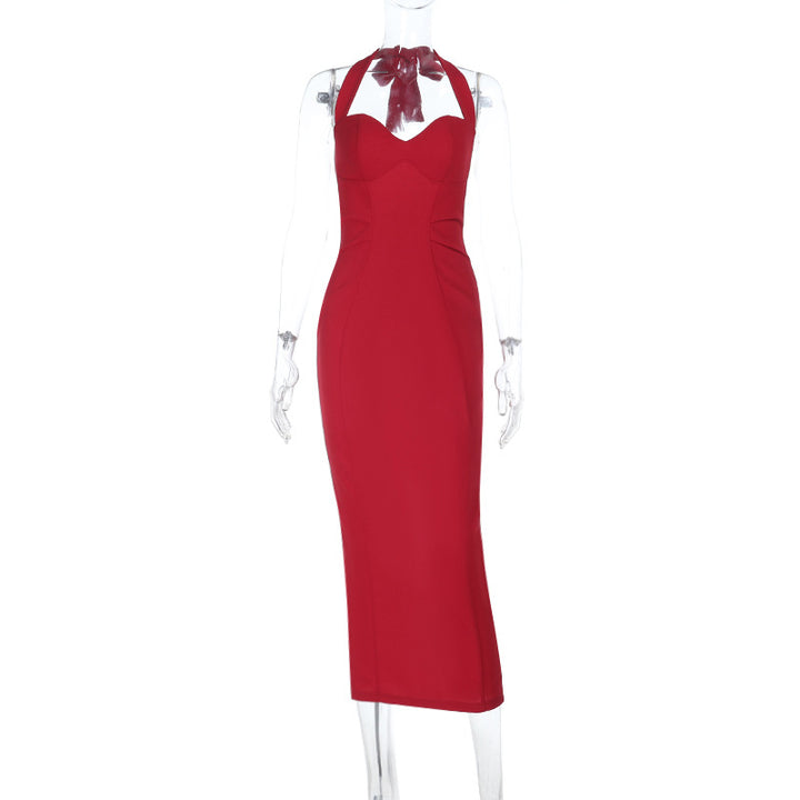 Damen figurbetontes Abendkleid mit Halterneck-Design Echo Archiv