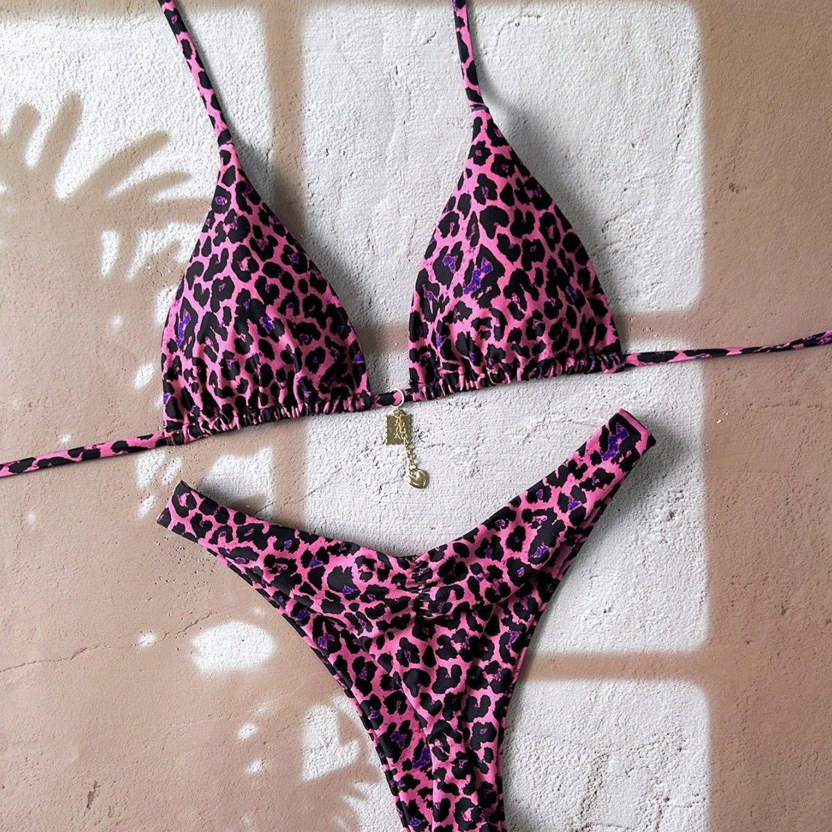 Damen Triangel-Bikini mit edlen Details und Animal-Print Echo Archiv