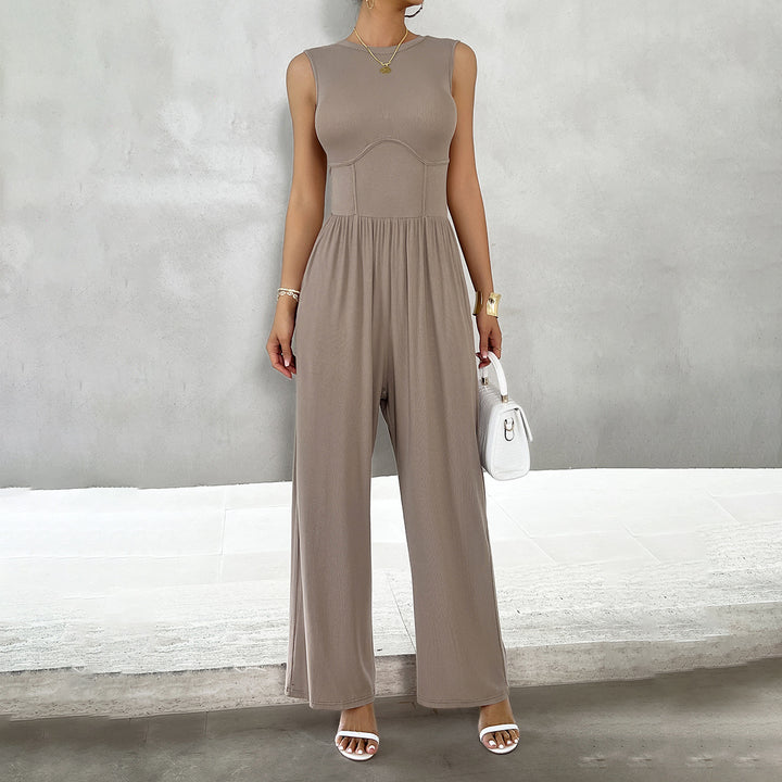 Damen Lässiger Jumpsuit mit weitem Bein und taillierter Ausarbeitung Echo Archiv