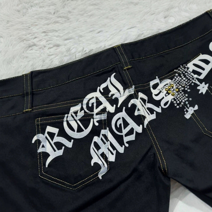 Damen Trendige Jeans-Shorts mit glitzernden Applikationen Echo Archiv