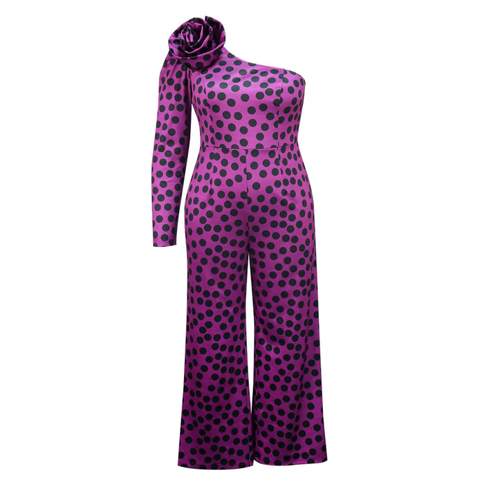 Damen Einseitiger Jumpsuit mit Blumendekor Echo Archiv